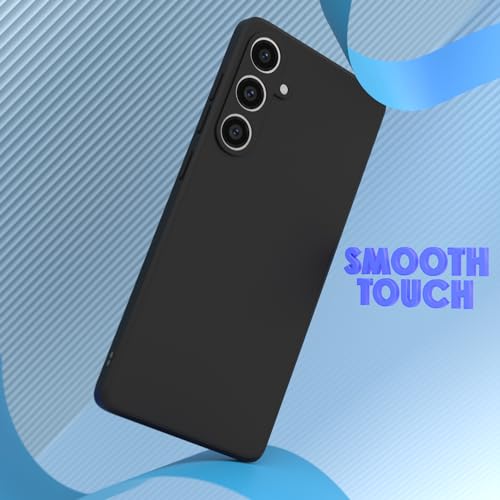 Image of Outlouders Back Cover for Samsung Galaxy S23 FE 5G | Camera Protection | Durable Soft Matte Silicone Bumper Case (Black)