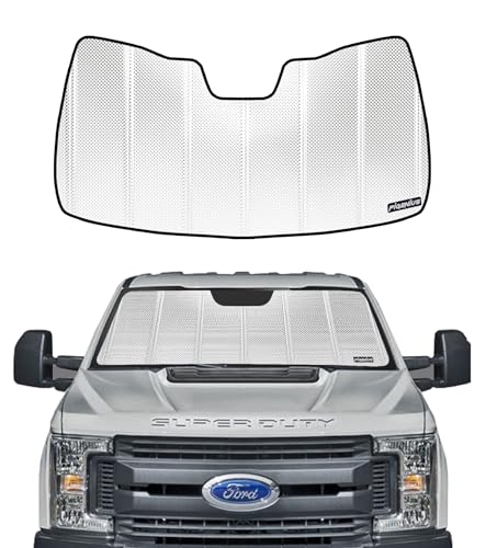 Pigenius Windshield Sun Shade for Ford F150 2021-2025. Reflective Aluminum Film Front Window Sunshade B