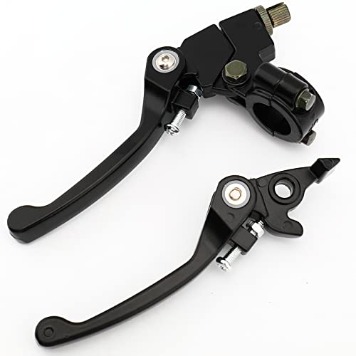 Fjcswj Black Folding Aluminum Clutch Brake Lever Compatible For Universal Motorcycle 22Mm (7/8 Inch) Handlebar,Compatible With 125Cc 140Cc 110Cc Dirt Bike Motorcycle thumb #5