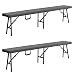 Produktbild casa.pro Sitzbank 183cm x 30cm dunkelgrau/anthrazit 2 Stück - Garten Grillpartys Gartenmöbel