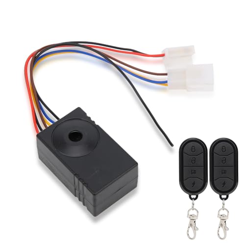Tiiyee Alarme De Vélo, Système Antivol à Capteur Réglable avec Télécommande Scooter électrique Dispositif Vibration étanche Démarreur Un Bouton...