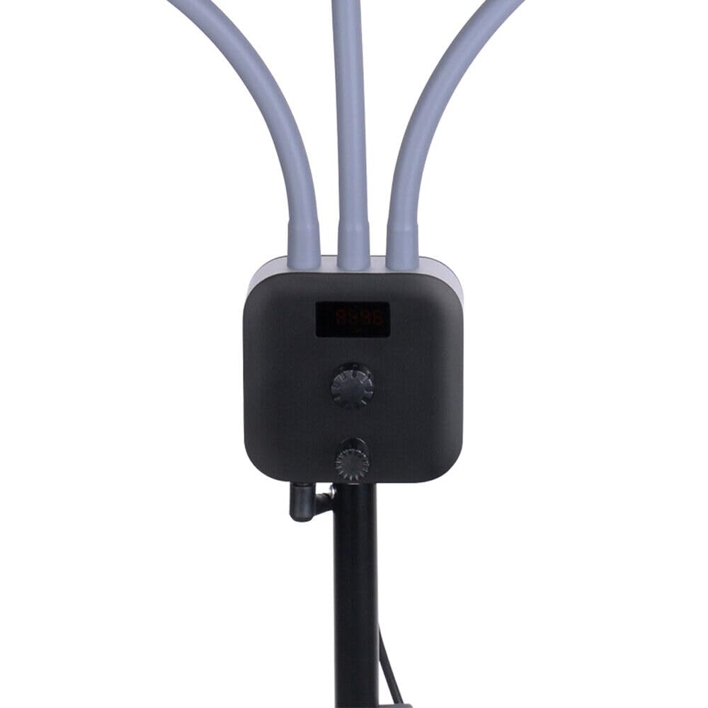 Juego de luces LED regulables para fotografía, iluminación de estudio con trípode y bolsa de transporte para maquillaje, pestañas, cejas, tatuajes, extensión de pestañas, lámpara de luz diurna |
