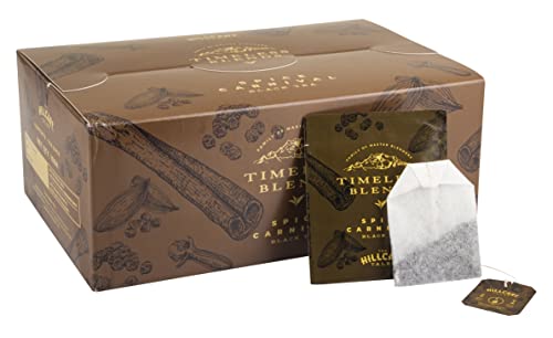 Image of Timeless Blends by The Hillcart Tales Spice Carnival Masala Chai Tea Bags 100 Pieces, Premium Black Masala Tea Leaves Wit Cinnamon, Cardamom and Clove, Refreshing Rich Aroma, 200 gms