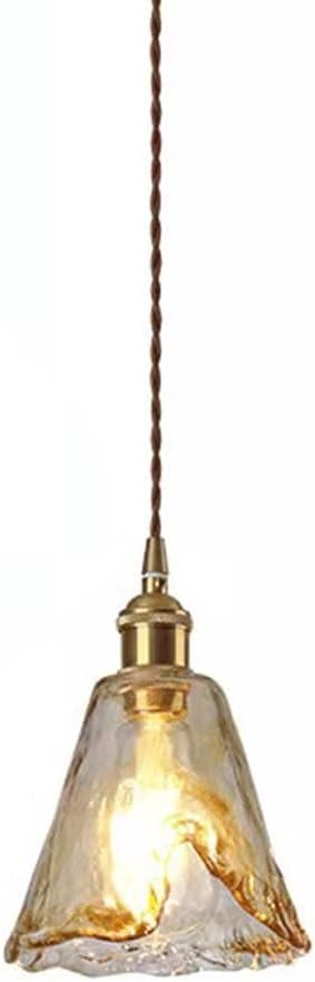 Mini Glass Light, Kitchen Island Square Lighting Fixture, Farmhouse Hanging Ceiling Lights with Adjustable Cord, E27 Chandelier for Dining Room Livi/C