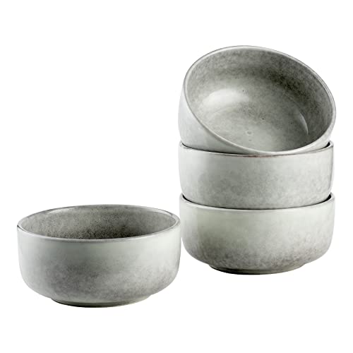 Ensaladera de Cerámica, Juego de 4 Cuencos de Stoneware para Cereales, Juego de Cuencos de Cerámica para 4 Personas, Juego de Vajilla Grande Ciotola para Desayuno, Cereales, Sopa, Ensalada - 975 ml