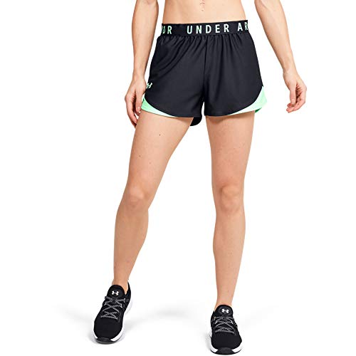 Under Armour (アンダーアーマー) レディース プレーアップ ショーツ 3.0 ブラック (012)/グリーンヘイズ XXL