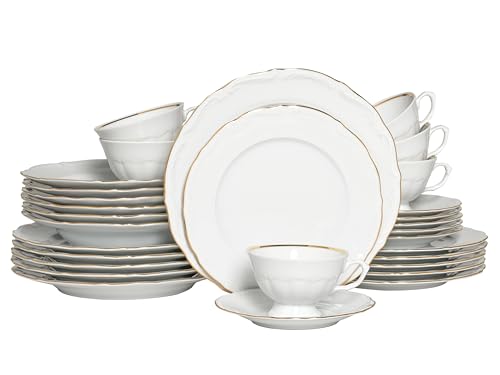 CreaTable, 24320, Serie Maria Theresia Gold, 30-teiliges Geschirrset...