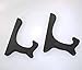 Artliving Plate Holder Display Stand - 8 Inch Black Wood-Like Plastic Easels for Tabletop Art - Picture Frame Stand - Set of 2