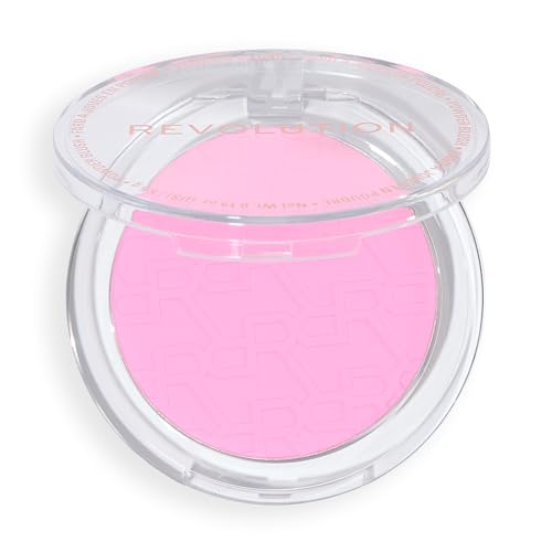 Revolution Blusher Reloaded Talc-Free Powder Blush with Matte Finish for Cheeks Rich Pigment & Buildable Vegan & Cruelty-Free Future Flush Pink