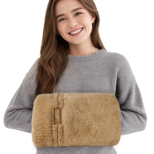 NEWGO Microwavable Heating Pad for Hand, Moist Heat Therapy Hand Warmer for Carpal Tunnel Relief, Arthritis Pain, 11.8" X 18.9" (Khaki)