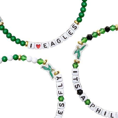 FOCO Philadelphia Eagles NFL Retro Kelly Green 3 Pack Team Friendship Bracelet image 5