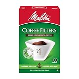 Melitta #4 Cone Coffee Filters, White, 100 Count (Pack of 6) 600 Total Filters Count - Packaging May Vary