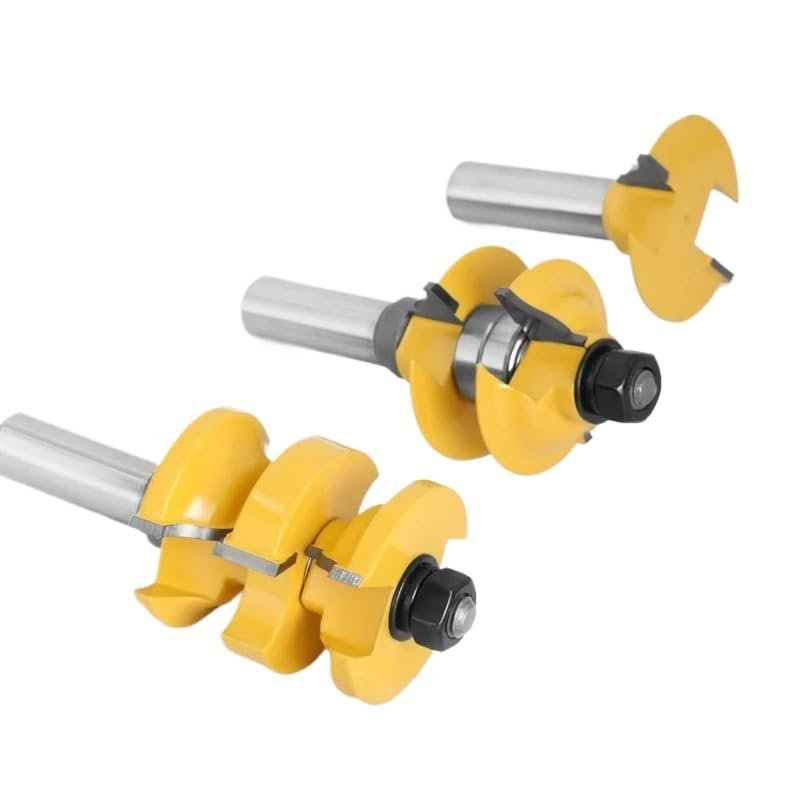 Practical 3X Entry Interior Tenon Door Router Bit 12.7/12mm Ogee Carving Cutter(12.7mm)
