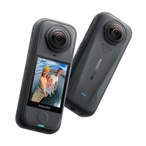 Image of Insta360 X4 Air - Lightweight 165g 8K 360 Camera, Invisible Selfie Stick Effect, Replaceable Lenses, Shoot First & Frame Later, Built-in Wind Guard, FlowState Stabilization, AI-Powered App