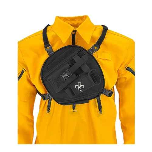 COAXSHER RP-1 Switch Radio Chest Harness for 2 Way Radio & Electronics | Search and Rescue, Ski Patrol, Emergency Response - Black