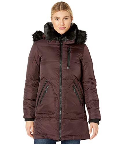 Vince Camuto Faux Fur Collar Down Coat Port Royale SM (US 4-6)