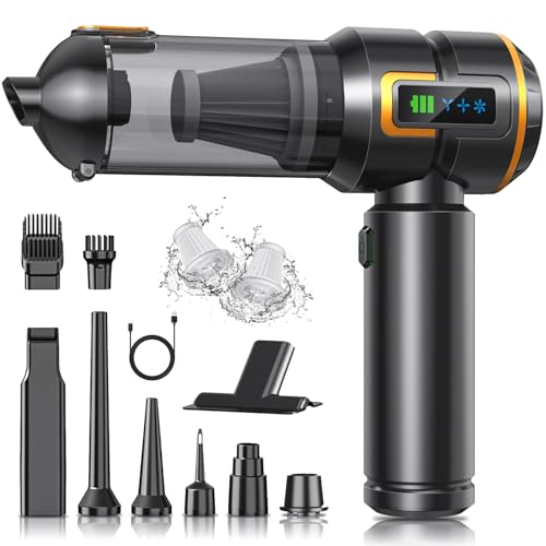 Aspirabriciole Senza Fili, 22000Pa 4-in-1 Aspirapolvere Auto Cordless con Schermo,