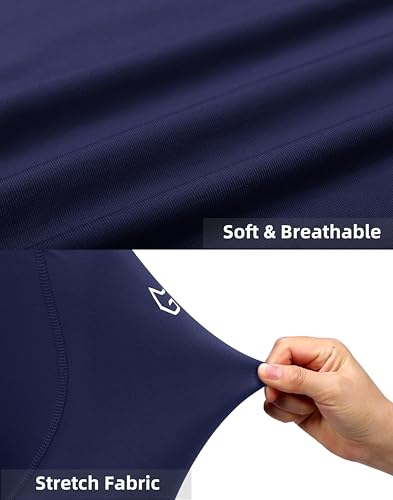 G Gradual Boys Compression Leggings Quick Dry Youth Basketball Football Pants Base Layer Sports Tights for Boys(Navy,3/4-XS)3