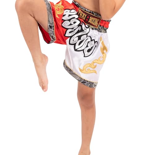 MUAY NATION Shorts de Muay Thai para crianças (2 anos - 12 anos) para meninas e meninos boxe para Ki