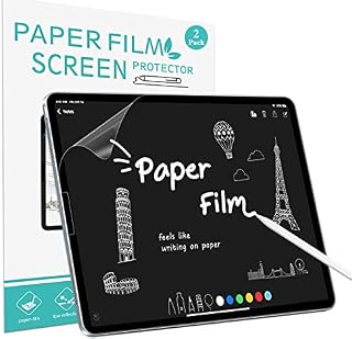 (2 Pack) Paper Screen Protector iPad Pro 12.9" 2022 2021 2020 2018 3rd 4th 5th 6th Generation Anti Fingerprint Anti Glare Matte Paper Film for Drawing Writing Notes Taking Feel Like on Paper