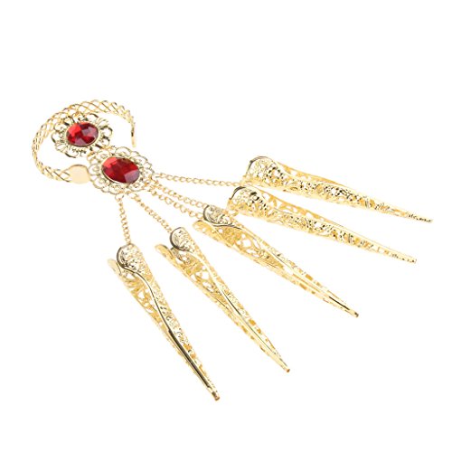 Baoblaze 1x Unghie Dito d'oro Danza Ventre Indiano...