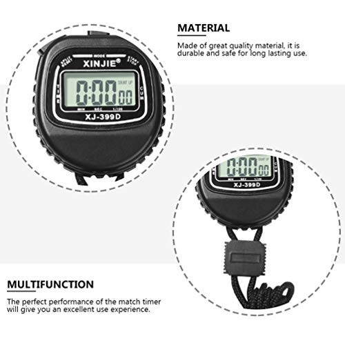 Cronômetro digital à prova d'água da VICASKY, cronômetro, cronômetro, mostrador grande, despertador