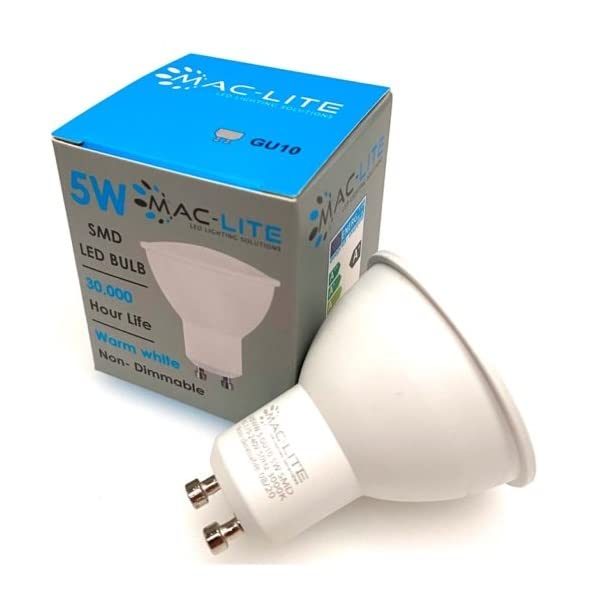 GU10 LED Spotlight Bulb Cool / Warm White 5W Lamp Energy Saving A+ (10, Warm White 3000K)