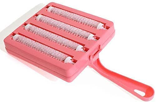 SHOPOLIFE Plastic Handheld Cleaning 4 Roller with Dust Carpet Cleaner Crumbs Cleaning Brush Collector for Carpet, Car Seats, Table Linen, Sofas, Mat (1 Pc - Multicolor)-image-32