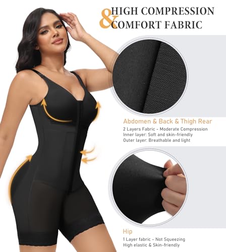 M MYODRESS Fajas Colombianas Moldeadoras Full Body Shapewear for Women Tummy Control Bodysuit Post Surgery Compression2