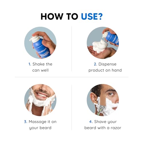 Image of LetsShave Sensitive Shave Foam For Men - 200 g, Skin Nourishing, Coconut Oil Enriched Shave Foam for Sensitive Skin, No Artificial Color and No Alcohol