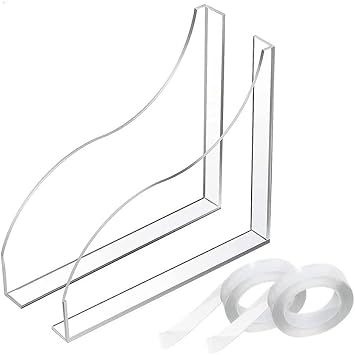2 Pcs Bathroom Shower Splash Guard for Tub, Bathtub Water Guards, Shower Water Guard for Bathtub Shower Guards Removable, Bathtub Water Splash Guards Corner Guards to Keep Water in Shower Bath