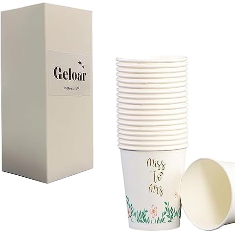 Geloar Gold Disposable Party Cups for Bridal Events Cover