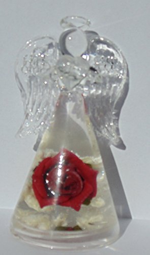 Christshop Dreamlight Rosenengel aus Glas (rot)