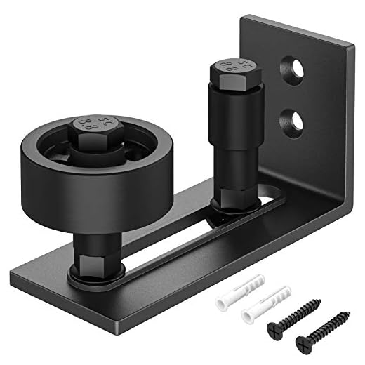 HomLxclx Heavy Duty Sliding Barn Door Floor Guide, Adjustable Roller, Wall Mount System, Flush Bottom Design, Barn Door Panel Non-Damage(8 in 1)