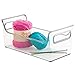 iDesign 72530 Fridge Plastic Storage Bin with Handles, Clear Container for Food, Drinks, Produce, Pantry Organization, BPA-Free, 5.5