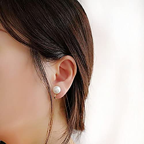 Yoursfs 10mm Tiny Pearl Clip On Earrings for Women 18K Gold Plated Faux Pearls Bridal Earring Fashion Wedding Jewelry 6