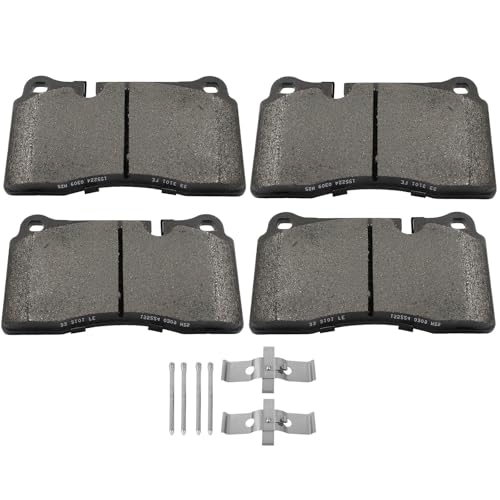 Image of SCITOO D1129 Front Metal Brake Pads Sets w /Hardware Replacement For Volkswagen For Touareg 2014-2017