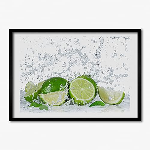 Cadre MDF 70x50 cm Tulup | Tableau moderne Limes et Eau pour salon