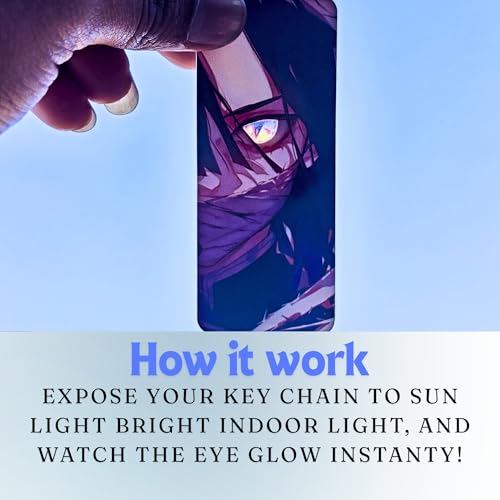 Image of Anime Acrylic Glowing Eyes Keychain | Luminous Eye Glow Key Ring | Premium Otaku Accessory for Bags, Bikes, Cars, Backpacks & Keys