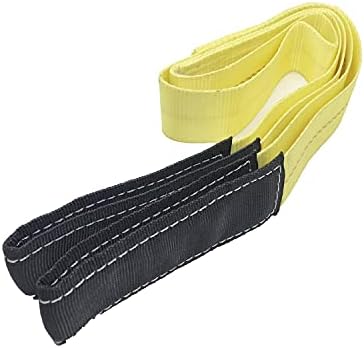 AsgenoX 2 "x6' Tow Strap Heavy Duty Lift Sling with Reinforced Loops Vehicle Recovery Rope 10,000 lbs Pound Capacity,1 Pack