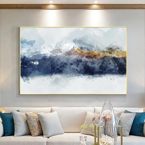 Peinture à l'huile de montagne impression sur toile affiche salon