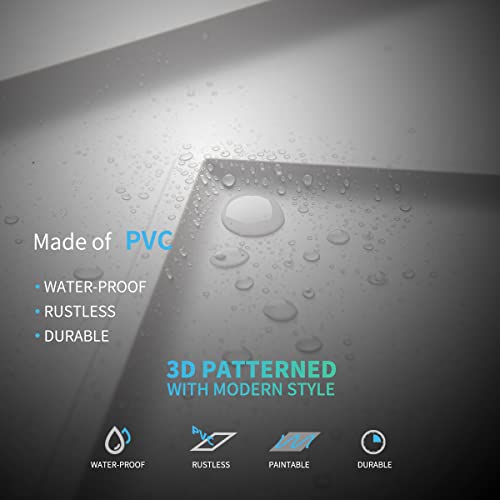 Art3D Decorative Drop Ceiling Tiles 2X2, Glue Up Ceiling Panel Square In White, Pack 12 Tiles #TOP4