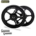 Aluminum Alloy for Easy Wheel for Brompton Folding for Bike, 60mm Sealed Bearing Push Wheel with for CNC Cutting, Lightweight Replacement Parking Wheels (2-Pack)(Black)