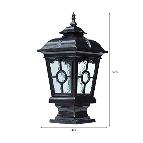 SilteD Coluna de alumínio farol lâmpada de parede pilar quadrado luz portão villa pátio europeu luz