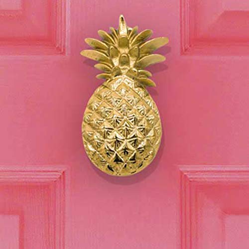 Star Rose Accents Pineapple Door Knocker; That Is Beautifully Constructed In A Premium Size 8” X 4”. This Lightweight Door Knocker Weighs Only 11 Ounces And Boasts A Vibrant Shiny Gold Color. #TOP3