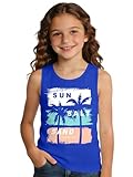 VVNTY Tank Top Kinder Palmen Grafik Tanktop Teenager Mädchen Sommer Urlaub Strand Tshirt 5-14 Jahre (Blau1,150)
