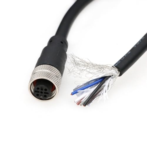 SZRMCC M12 A Code 5-polige Buchse auf Öffnen Sensorkabel IO-Link Geschirmtes Elektrisches Kabel für EtherCAT Profinet Master-Modul, Industrielle Automatisierung (5m)