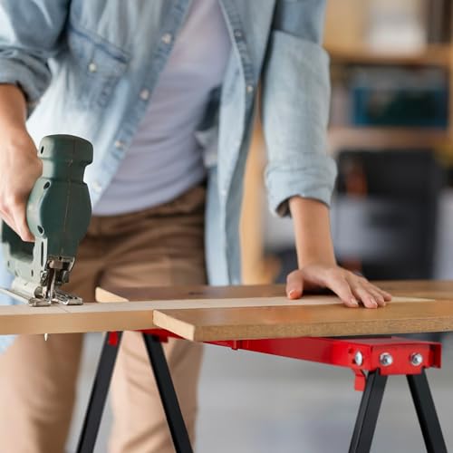Tréteau de travail compact pour petits espaces garage lot de 2 - 4