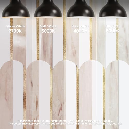Vamos Tile Peel and Stick Backsplash Seamless Tile for Kitchen and Bathroom,White and Glossy Wooden Marble PVC Mixed Light Gold Self Adhesive Fish Scale Metal Mosaic Tiles (10 Sheets) by Vamos Tile - Image 4