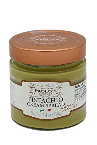 PAOLO Gourmet Jars, Pistacchio Cream Spread, 7.4 Ounce